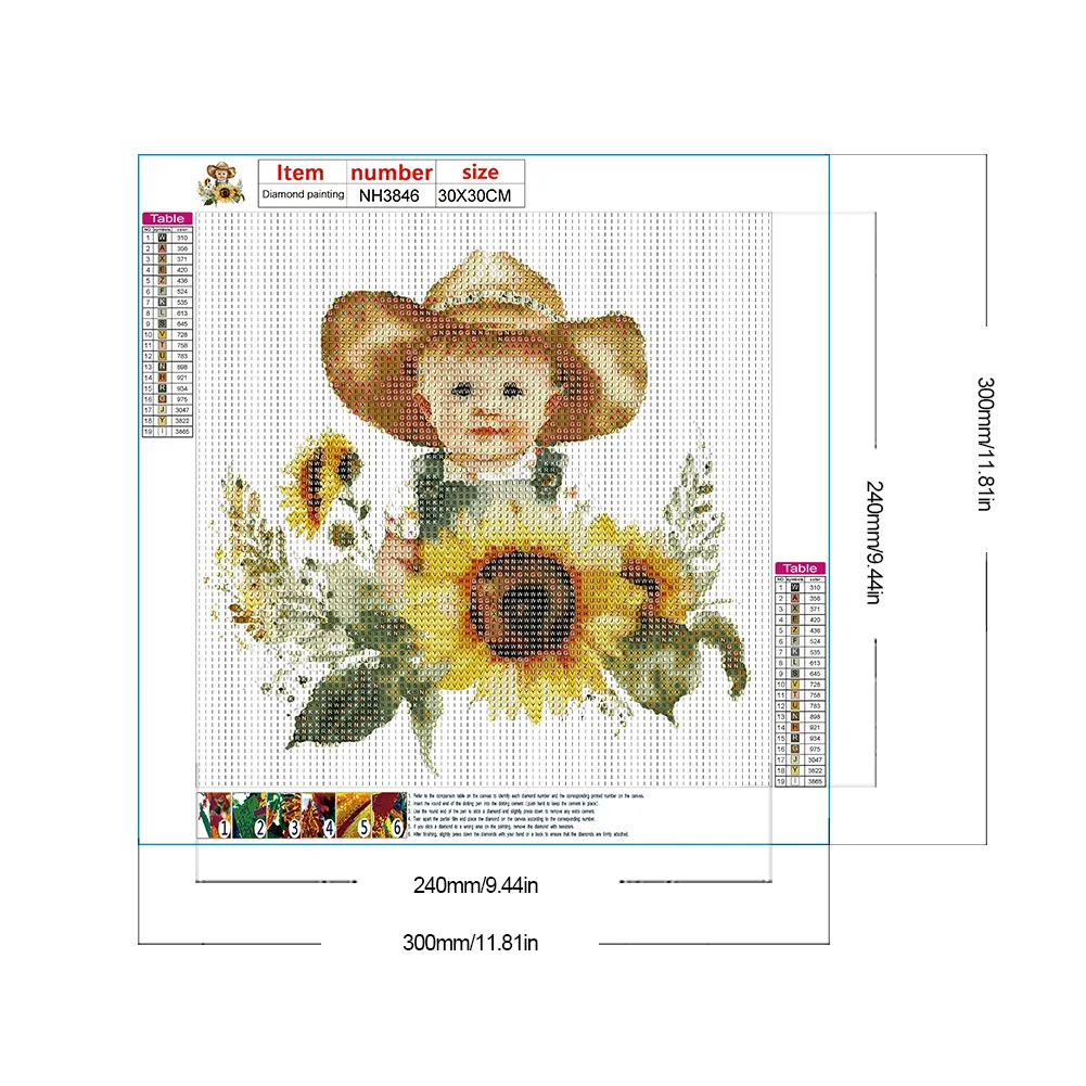 Diamond Painting - Full Round Drill - Farm Cowboy Kids(Canvas|30*30cm)