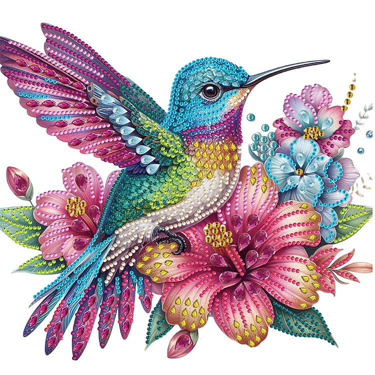 Colorful Hummingbird (30*30cm)   Special Shaped Diamond Painting gbfke