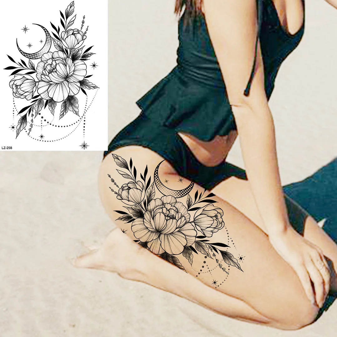 Sdrawing Gangster Skeleton Vampire Halloween Temporary Tattoos For Women Realistic Punk Girls Skull Fake Tattoo Sticker Arm Tatoos