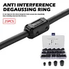 25Pcs Ferrite Core Ring Clamp Kit 3.5mm/5mm/7mm/9mm Noise Filters Suppressor