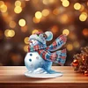 2D flacher Schneemann Druck DIY Desktop Diamond Art Kits für Home Office Desktop Dekor