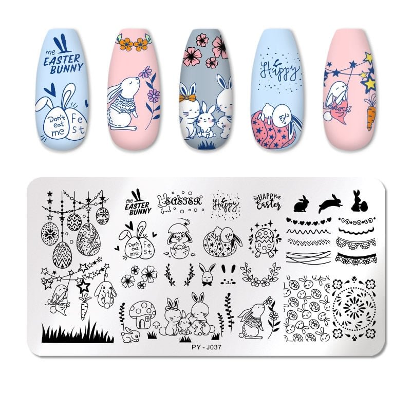 PICT YOU Nail Stamping Plates Animals Stamping Template Stainless Steel Stamping Nail Template Nail Design Stencil Tool
