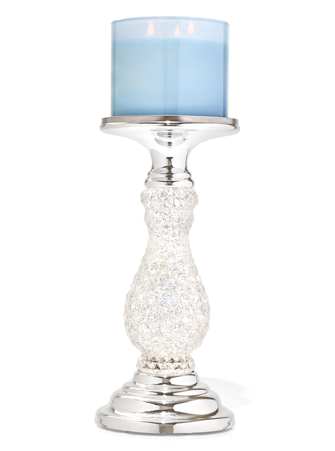 Silver Swirling Glitter Pedestal
