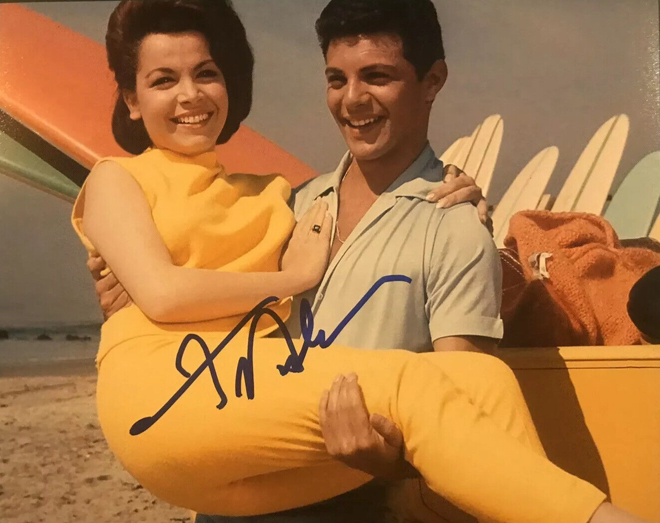 FRANKIE AVALON HAND SIGNED 8x10 Photo Poster painting AUTOGRAPHED RARE AUTHENTIC LEGEND