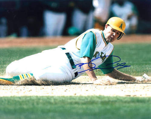 BOBBY CROSBY OAKLAND A'S THROWBACK ACTION SIGNED 8x10