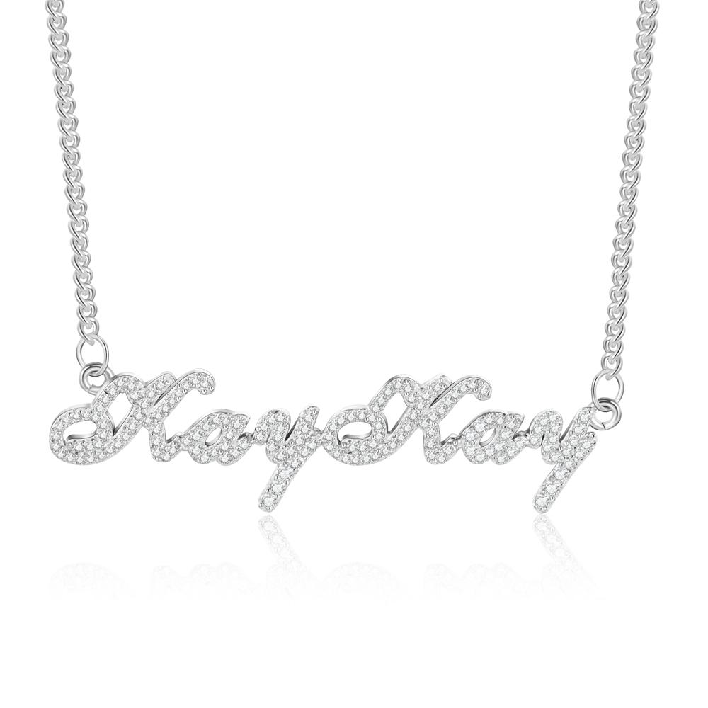 Crystal name necklace Clearance