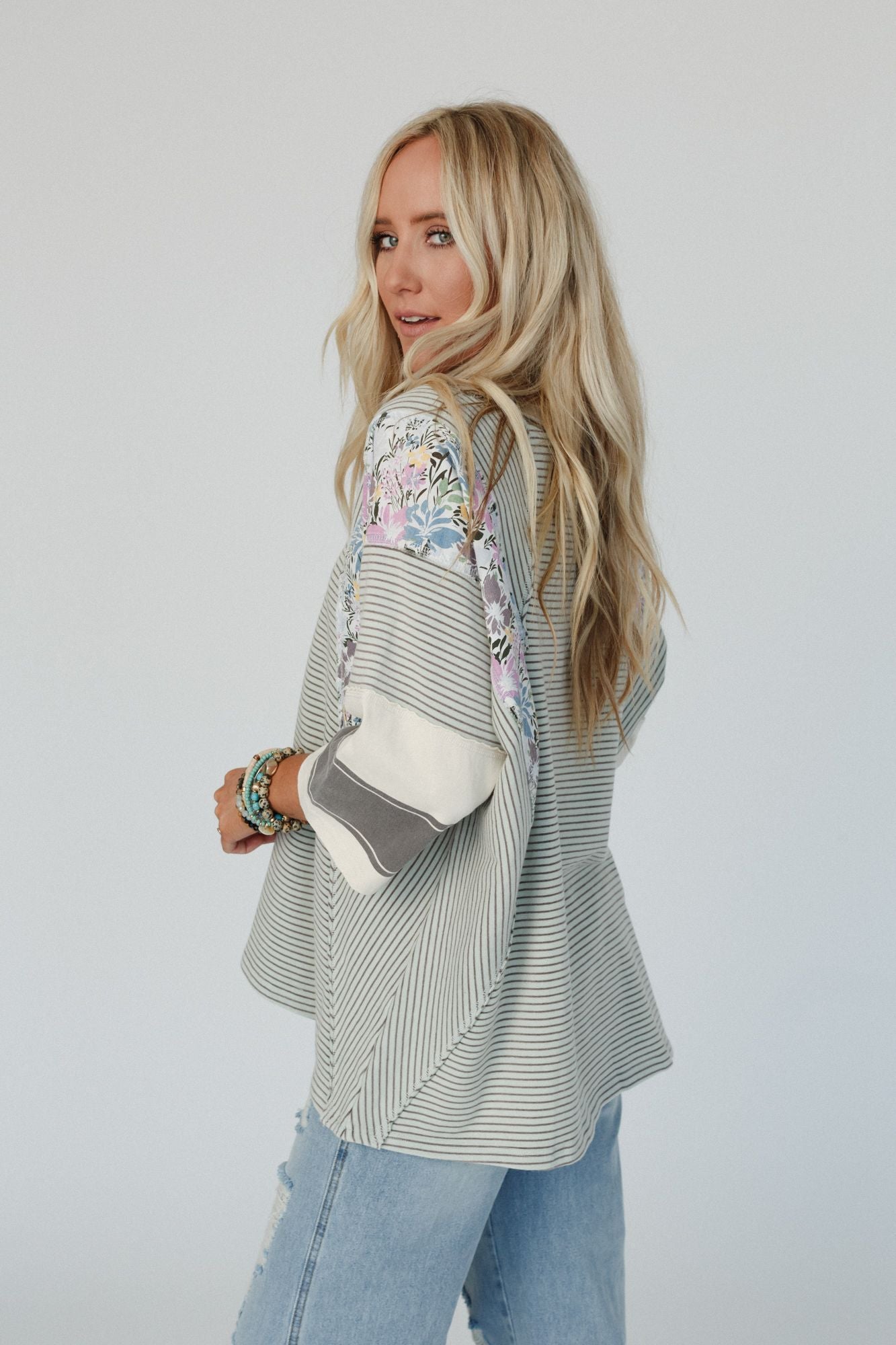 Britt Patchwork Top - Mint
