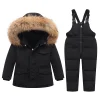 Kids Baby Girl Boy Snowsuits Winter Jackets Down Parka Sets 2 PCS