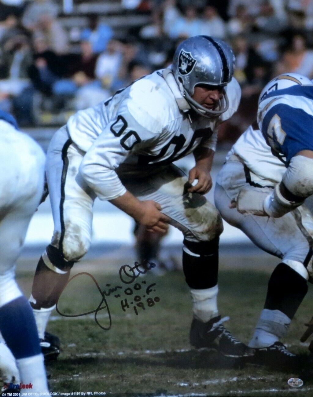 Jim Otto Signed Autographed 16X20 Photo Poster painting Raiders 00