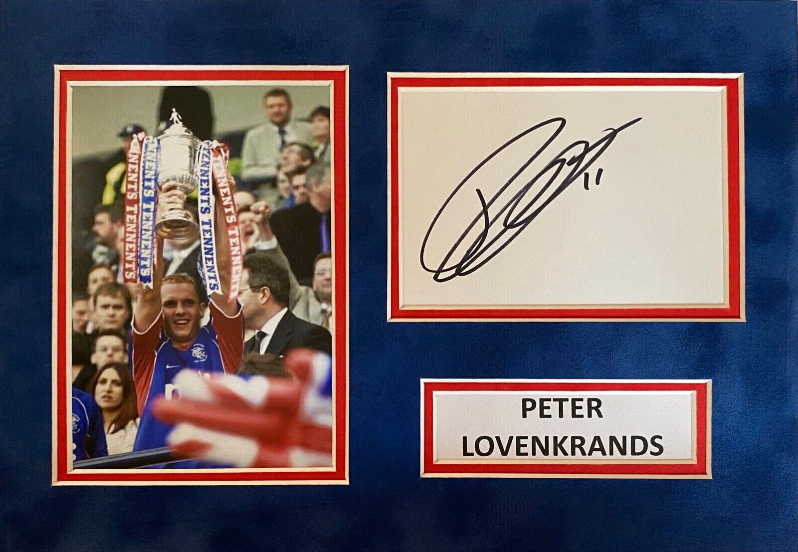 PETER LOVENKRANDS SIGNED A4 Photo Poster painting MOUNT DISPLAY FOOTBALL AUTOGRAPH RANGERS