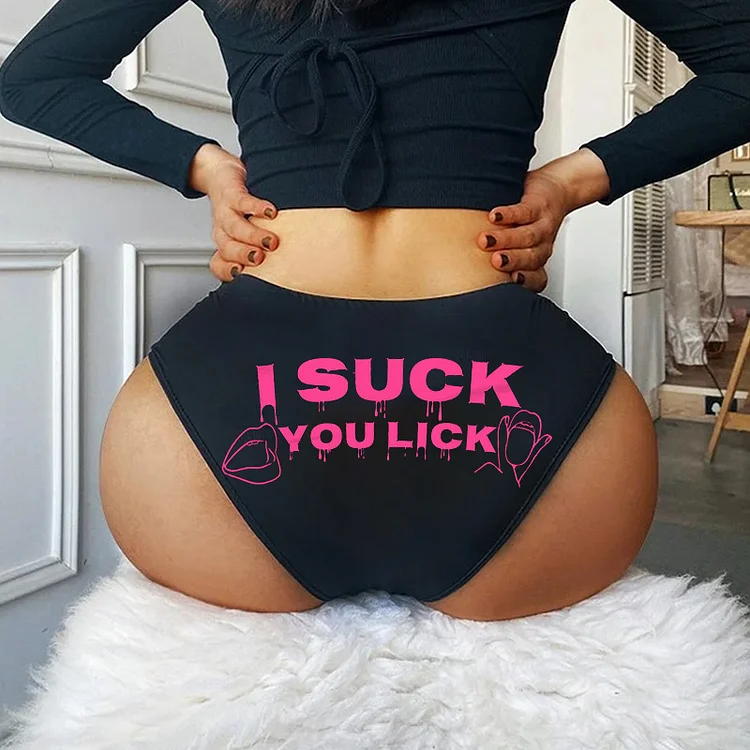 Teecade Teecade I Suck You Lick Printed Sexy Women's Panties