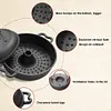 Cast Iron Roasted Sweet Potato Pan W/Lid Garlic Roaster for Picnic Camping Patio