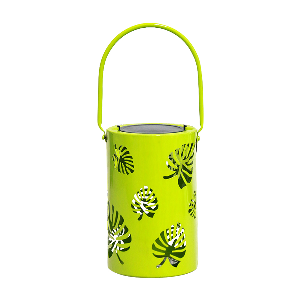 

LED Solar Light Metal Hollow Lantern Leaves Projection Lamp Garden Decor, 501 Original