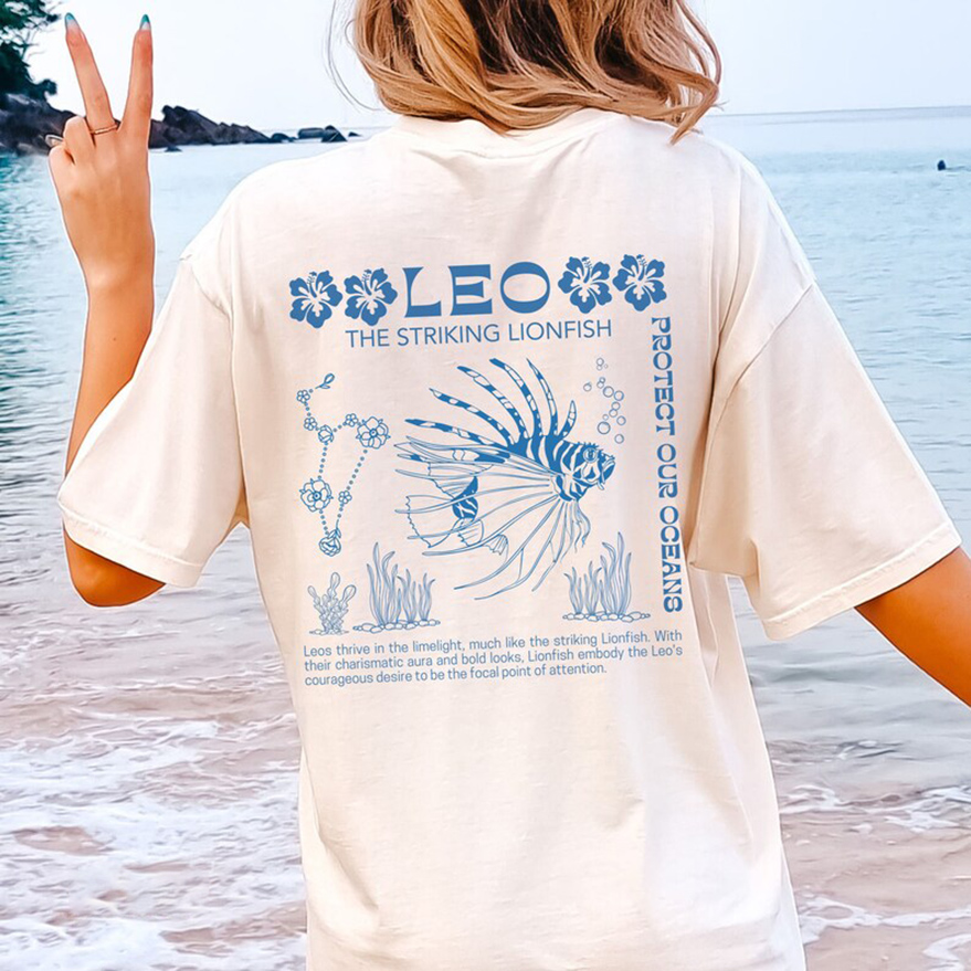 Women's Marine Animals Floral T-Shirt