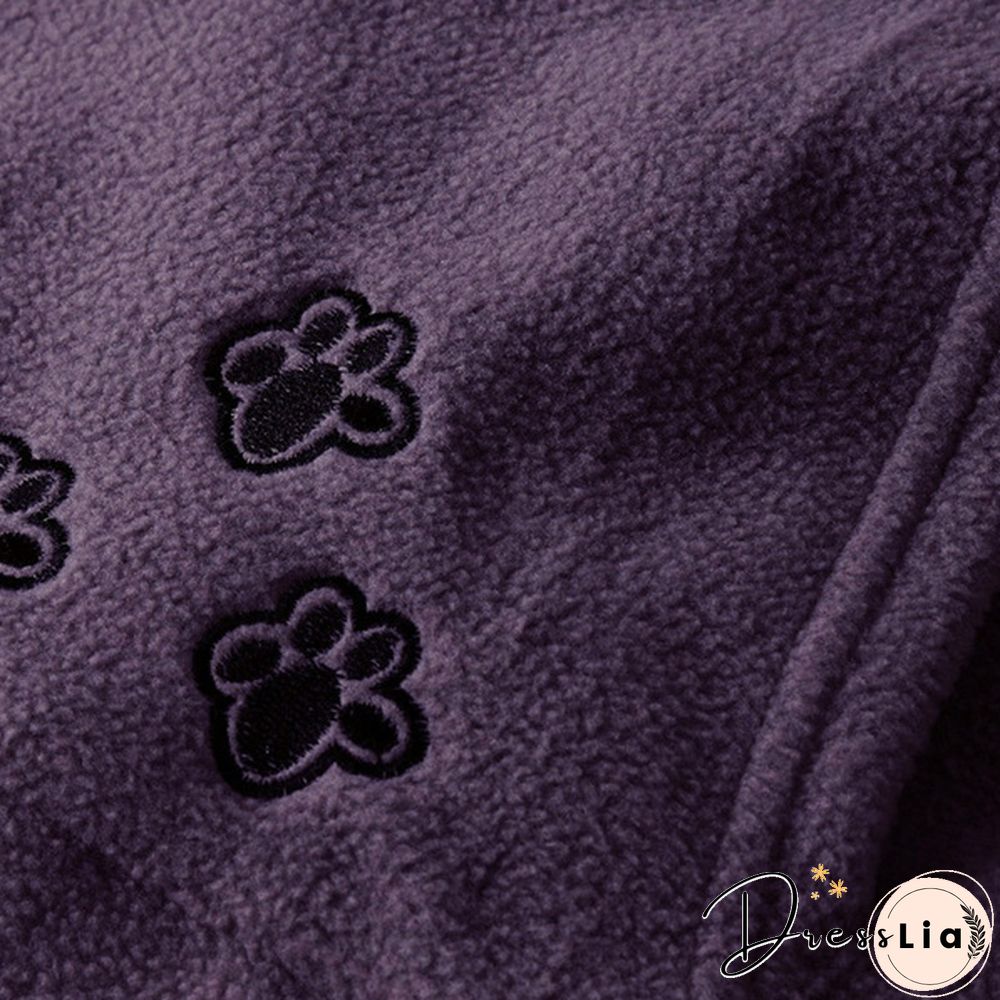 Winter Hoodies Fashion Pet Hoodie Cat And Dog Big Pocket Lovers Long Sleeve Coat