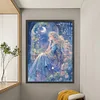 Anime Girl Under Moon-11CT Stamped Cross Stitch 45*60cm/17.72*23.62in(Big Size)
