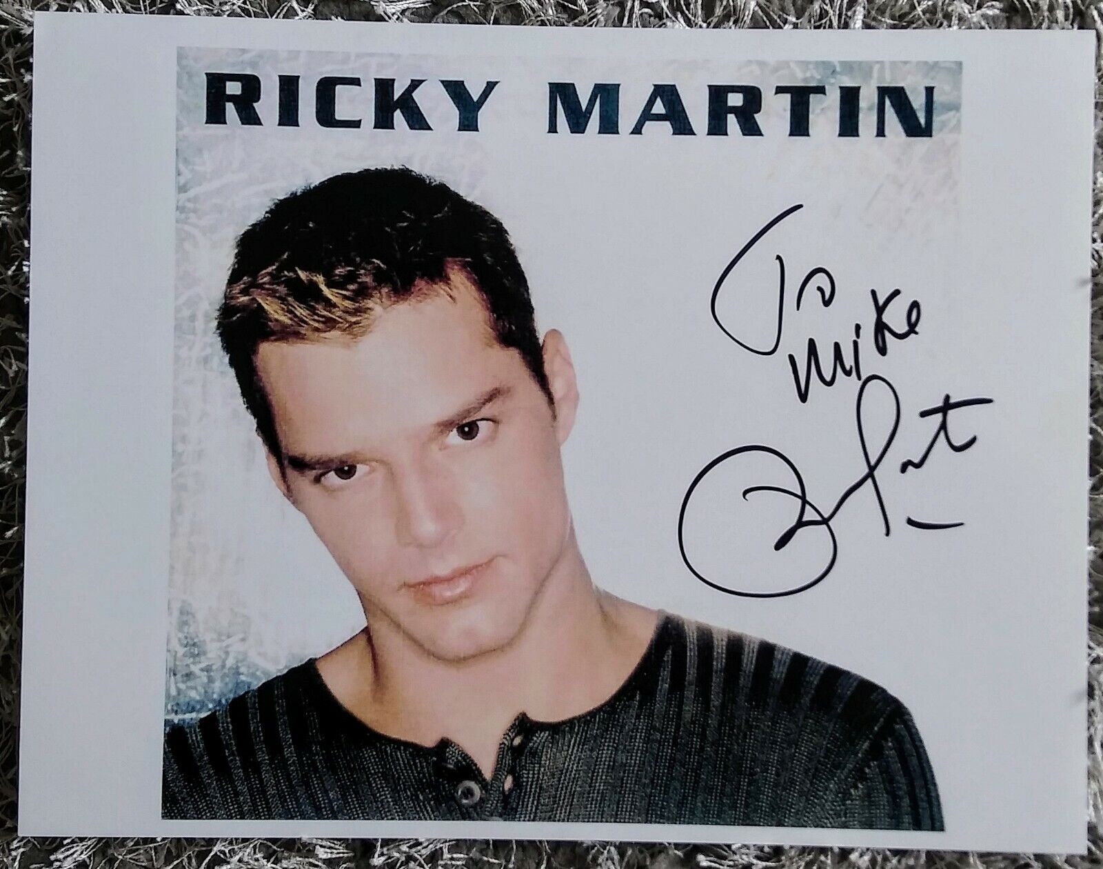 RICKY MARTIN AUTOGRAPHED SIGNED LIVIN' LA VIDA LOCA 8.5x11 Photo Poster painting