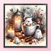 Halloween Ghost Candles - 11CT Counted Cross Stitch - 40*40cm - Halloween