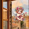 (US Only)Acrylic 2D Flat DIY Angel Girl Hanging Diamond Art Kits Wall Door Decoration