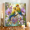 (Pre-Framed)Diamond Painting-DIY Crystal Rhinestone Two Bird(25x25cm)