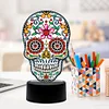 5D DIY Diamond Painting 7 Color Night Light Lamp Home Decoration Ornament Gift Kit(Skull)
