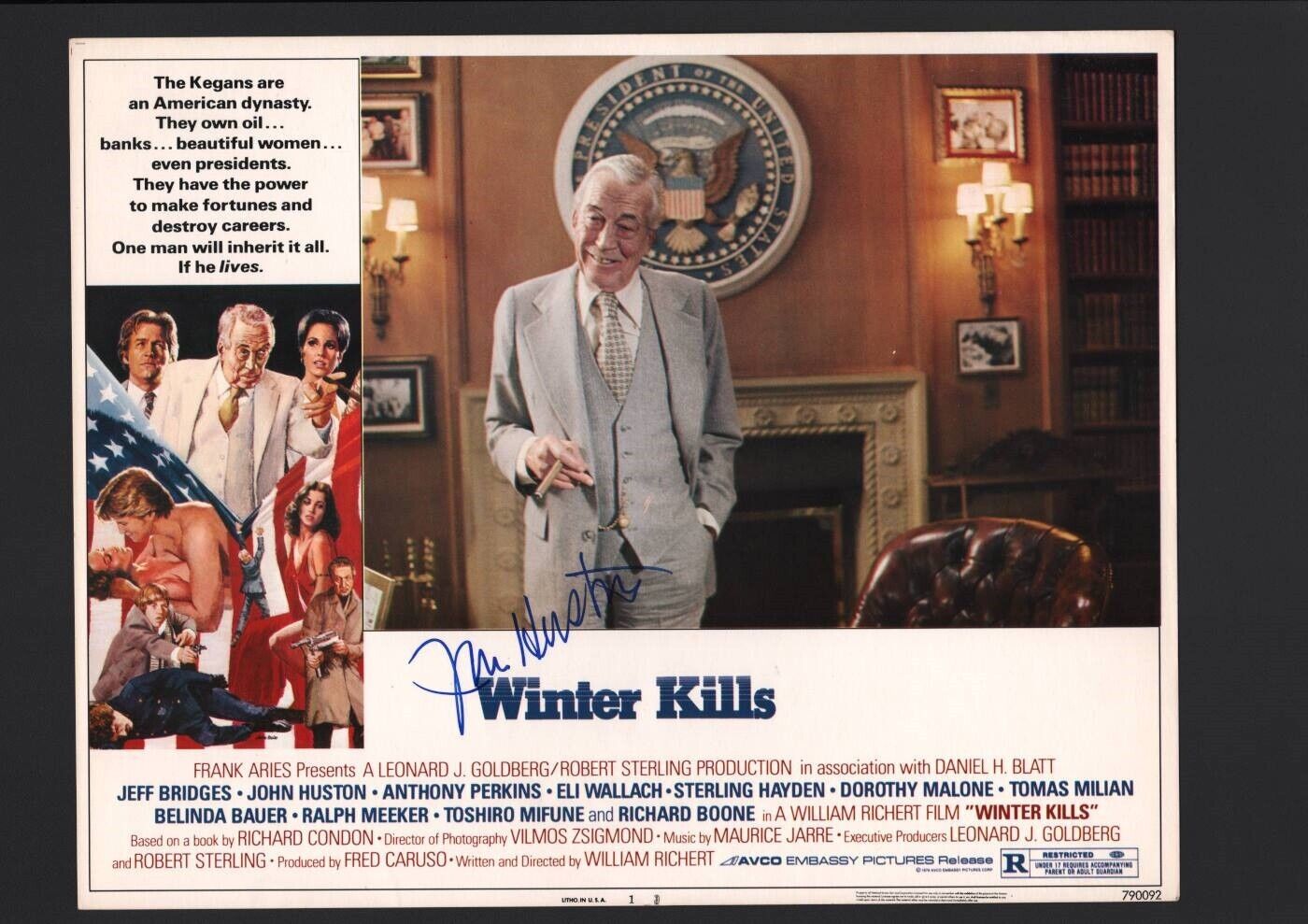 John Huston - Signed Autograph Lobby Card - Winter Kills