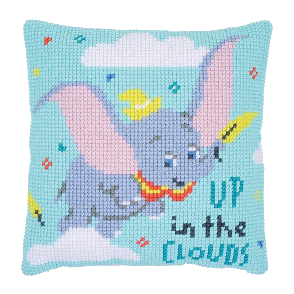 

Cartoon Elephant - 11CT Stamped Cross Stitch Pillowcase - 40*40CM, 501 Original