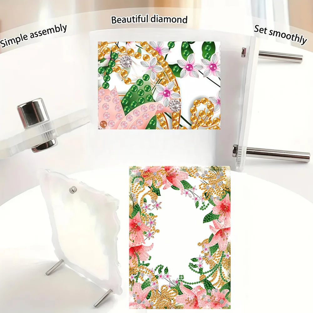 Special Shape Lily Table Top Diamond Painting Frame Kits for Families Friends