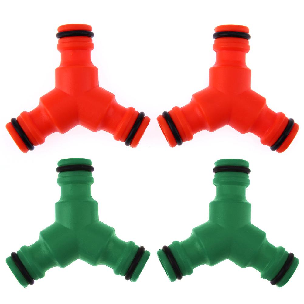 

2pcs Plastic Tee Head Garden Irrigation Couplings Pipe Joints Connectors, 绿色, 501 Original