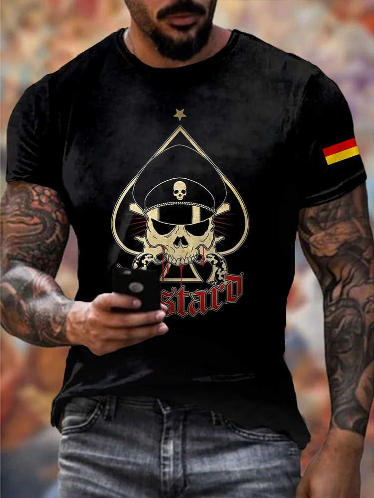 Männer Deutschland T-Shirt mit Schädel druck