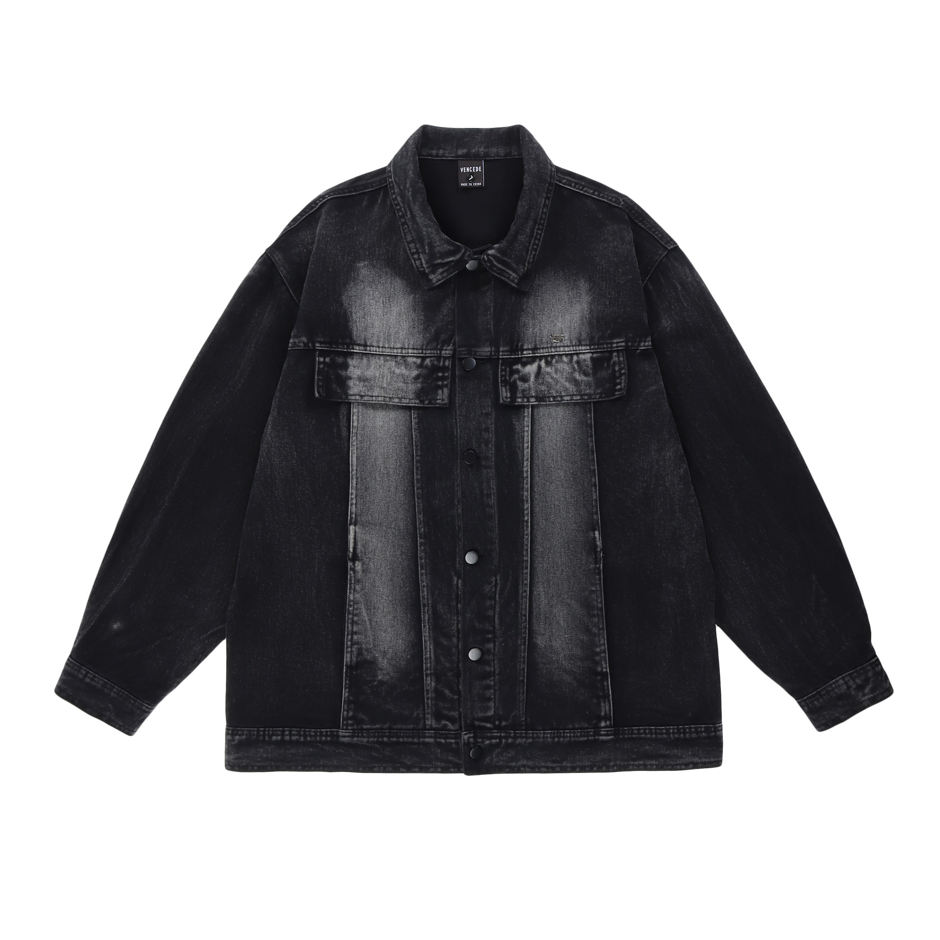 Leisure Washed And Worn Denim Jacket Coat