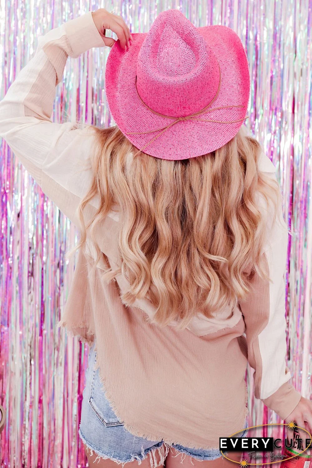 Khaki Color Block Buttoned Raw Hem Textured Shirt