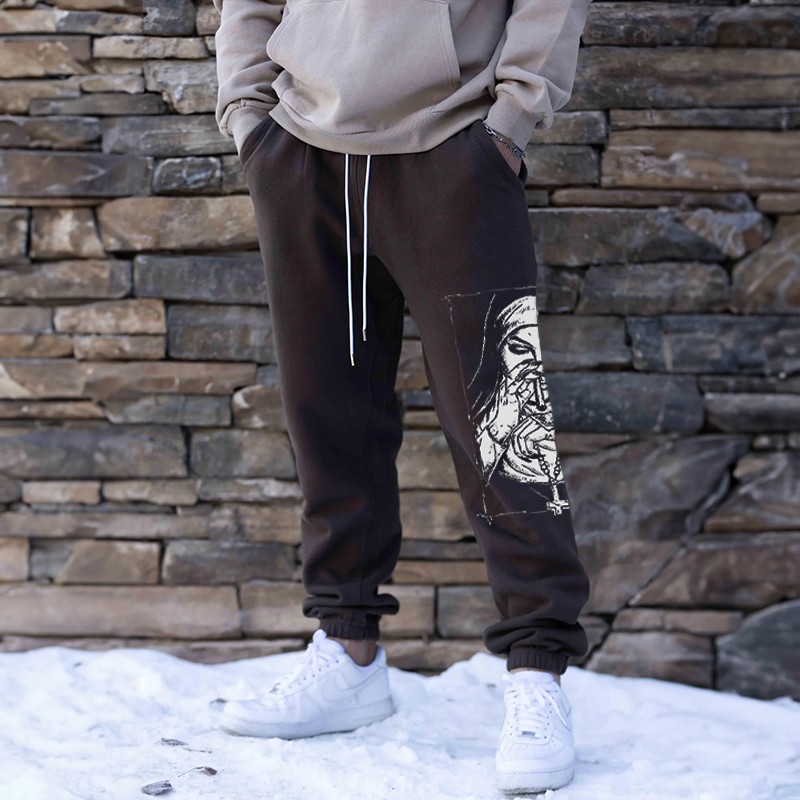 Bad Religious Nun GRAPHIC PRINT JOGGERS