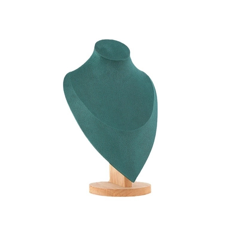 High-grade Jewelry Bracelet Jewelry Jewelry Props Flannel Wood Stitching One Pendant Necklace Display Rack