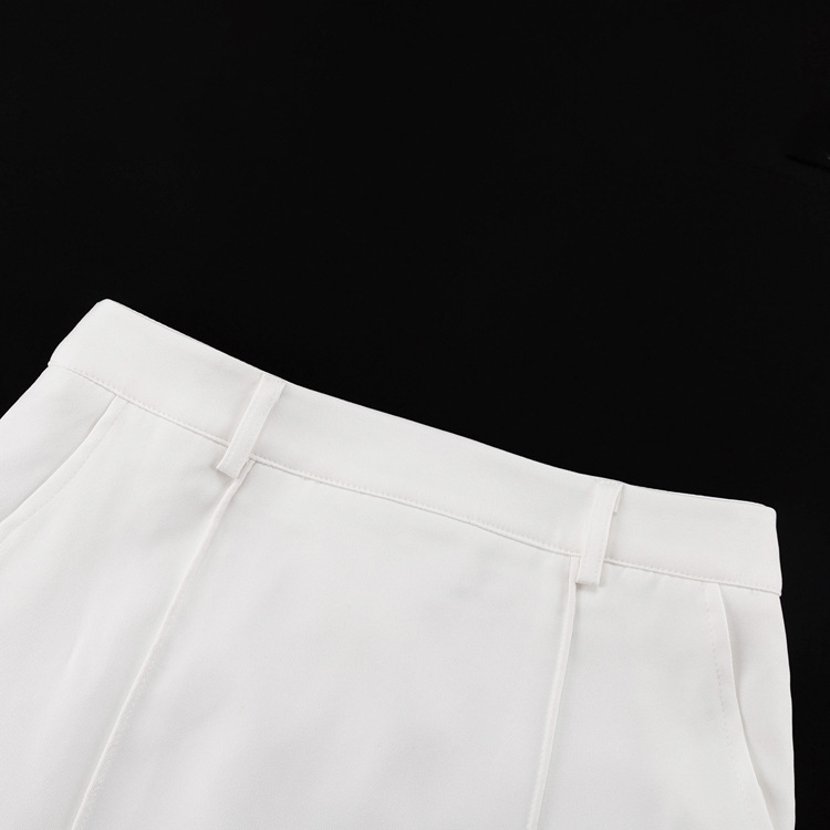 Ootddress White High Waist Patchwork Long Skirt For Women Loose Casual Pocket Elegant Solid Fashion Summer 2025 Female Maxi Skirt