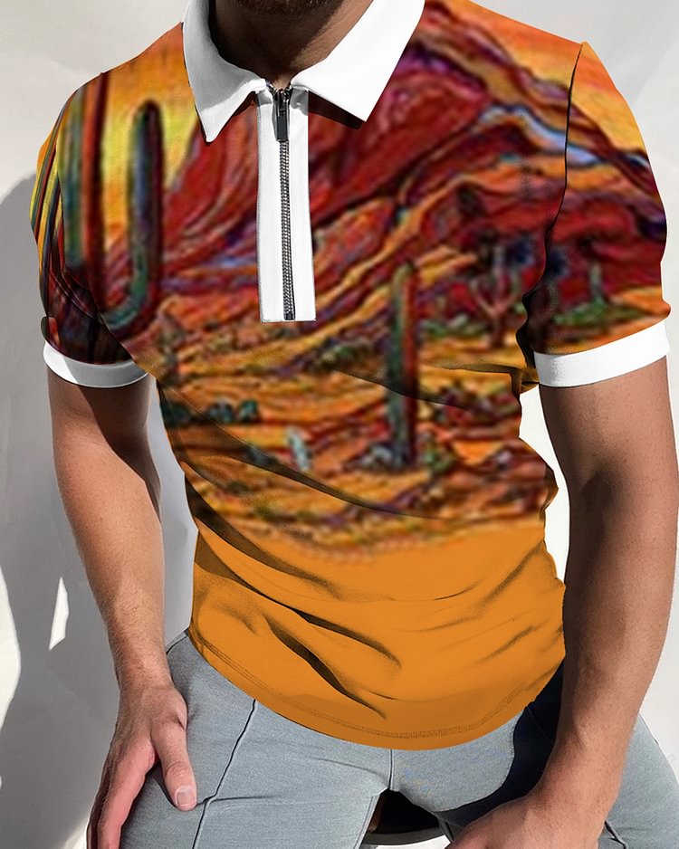 Men's fashion star print shirt 48fe