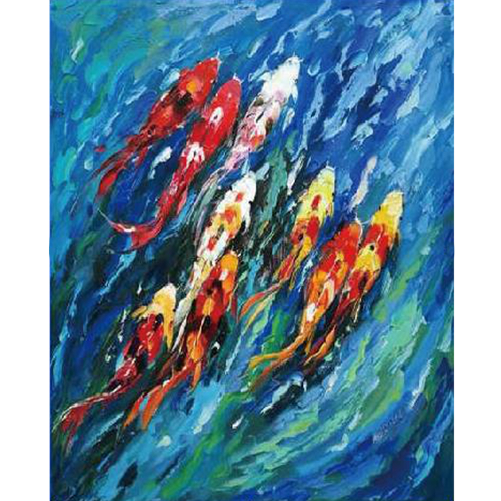 

40*50cm - Painting By Numbers - Swimming Fish, 501 Original