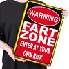 WARNING Fart Zone Enter At Your Own Risk - Metal Tin Signs(8*12Inch/12*16Inch)