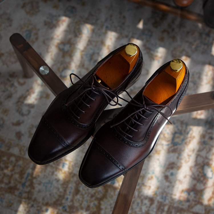 British Style Lace-Up Balmoral Oxfords Shoes