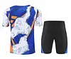 2025/2026 Real Madrid Pre-Match Training Blue White Shirt+Shorts 1:1 Thai Quality