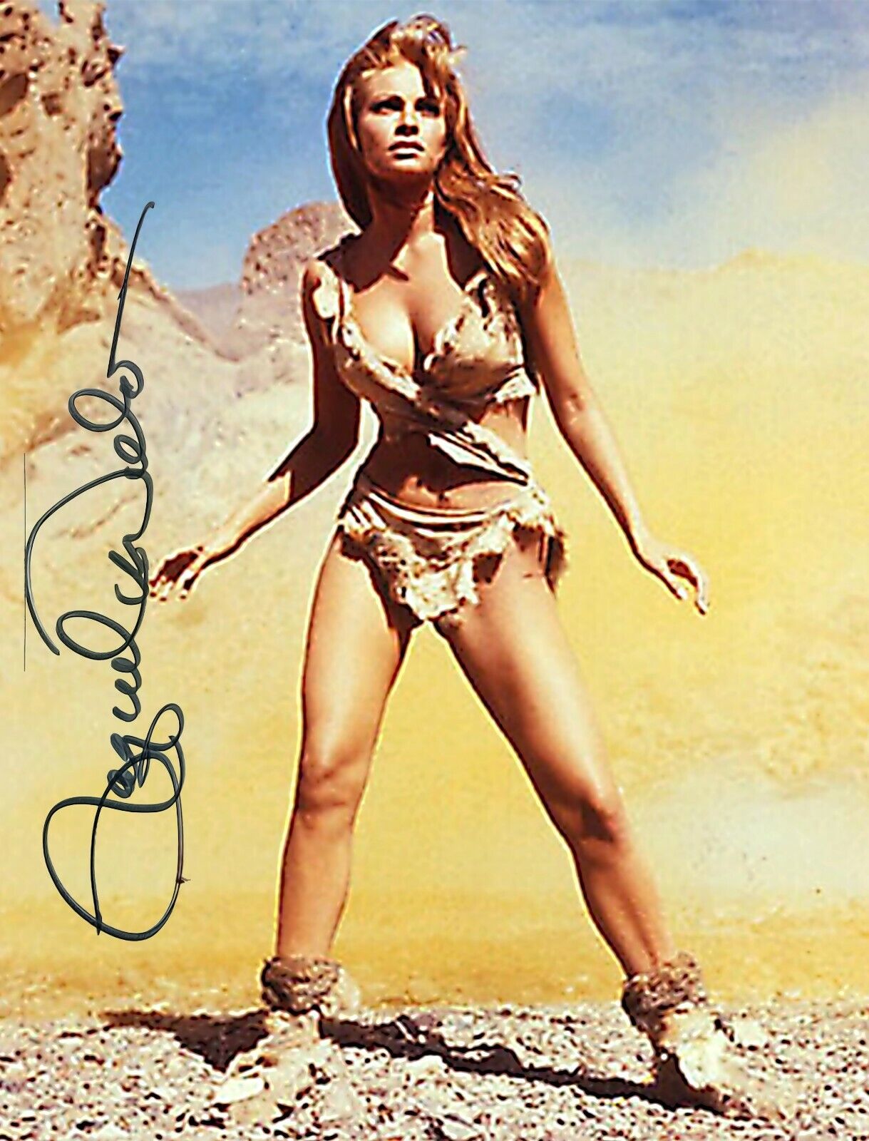 RAQUEL WELCH SIGNED AUTOGRAPH SIGNATURE 8.5X11 Photo Poster painting PICTURE REPRINT HOLLYWOOD