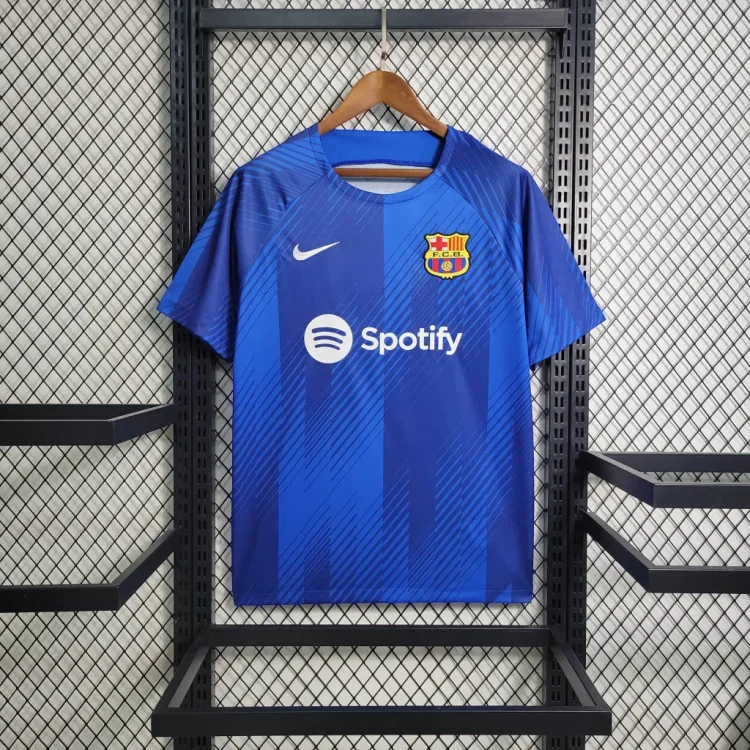 2023/2024 Barcelona Training Wear Blue Jersey