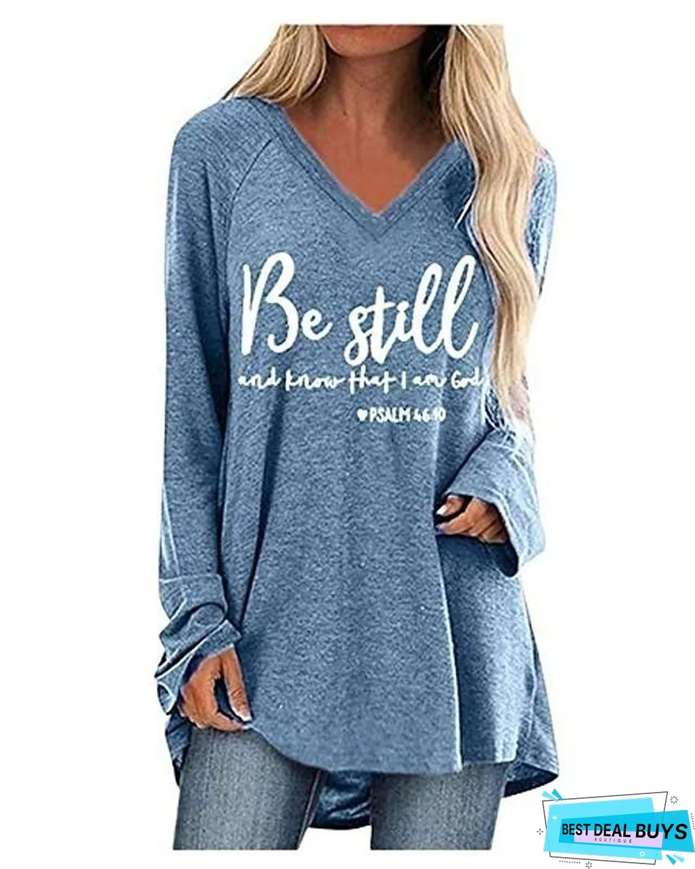 Women's Plus Size T-Shirt Letter Long Sleeve V Neck Tops Loose Cotton Basic Top Black Wine Camel