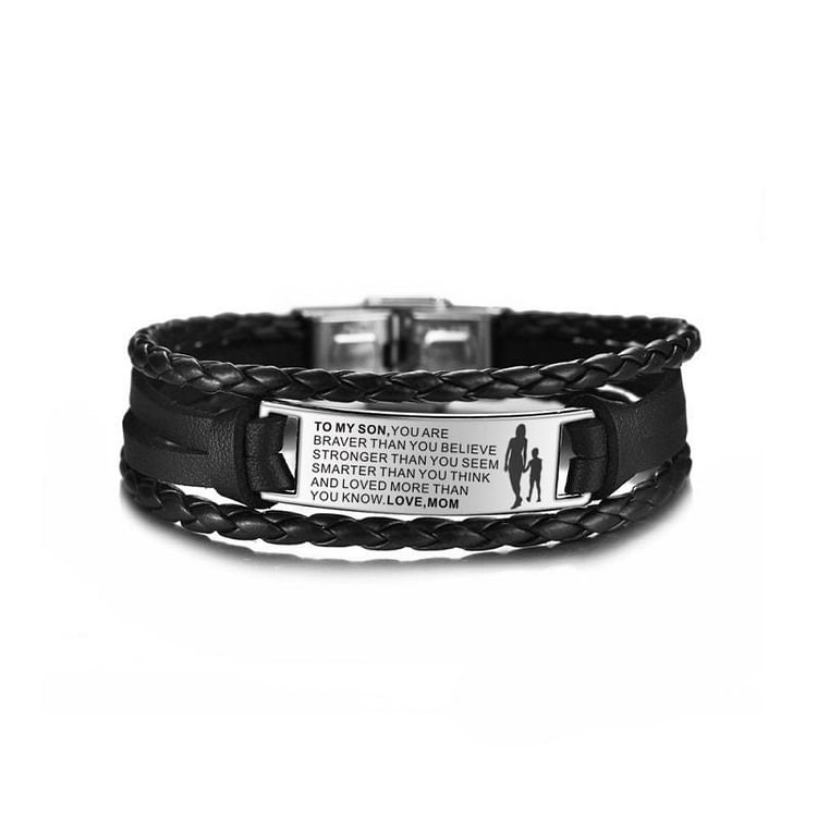 For Son - You Are Loved More Than You Know Leather Bracelet
