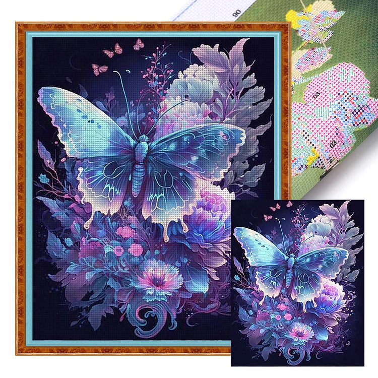 『JingLei』Dream Butterfly - 11CT Stamped Cross Stitch(40*50cm)