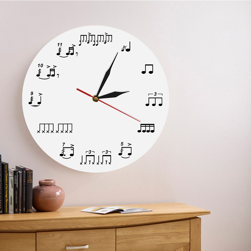 

Music Notes - Frameless Acrylic Wall Clock, 501 Original