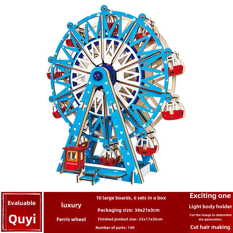 Stall Supply Children’s Wooden 3D Puzzle Adult Puzzle Christmas Building Handmade Educational Model Toy