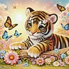 (Multistyle) Tigre L&eacute;opard-Peinture Diamant En Forme Sp&eacute;ciale-30*30CM