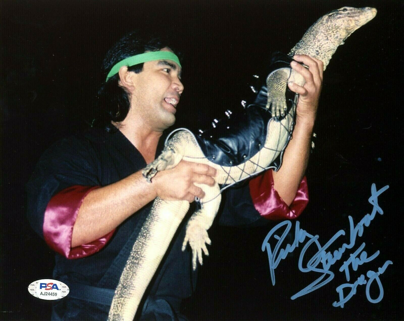 WWE RICKY STEAMBOAT HAND SIGNED AUTOGRAPHED 8X10 Photo Poster painting WITH PSA DNA COA 2 RARE