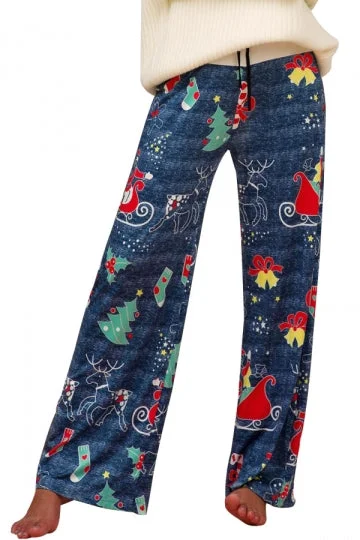 Women's Santa Holiday Pajama Pants-elleschic